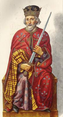 Миниатюра из Испанской королевской библиотеки.
Король Рамиро I (842 г.)